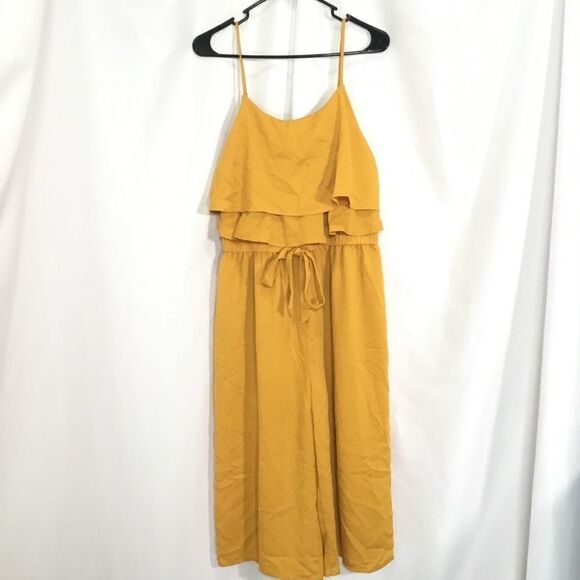 One Clothing Ruffle Sleeveless Crop Jumpsuit (H13) - Picture 2 of 6